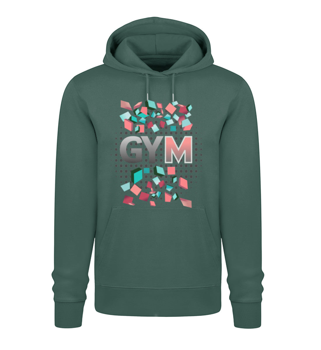 Hoodies_Damen_im_GYM-Look_Ideal_für_den_Fitnessbereich in Glazed Green-7112 mit GYM Aufdruck von www.digiuliano.com