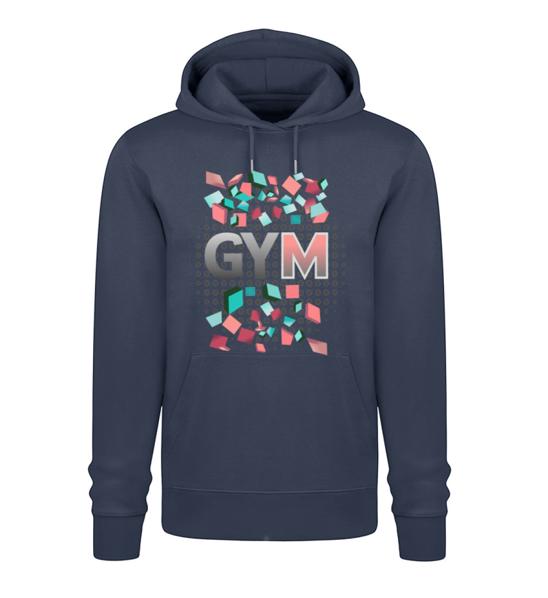 Hoodies_Damen_im_GYM-Look_Ideal_für_den_Fitnessbereich in French Navy-6887 mit GYM Aufdruck von www.digiuliano.com