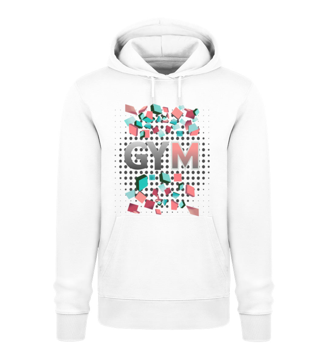 Hoodies_Damen_im_GYM-Look_Ideal_für_den_Fitnessbereich in White-3 mit GYM Aufdruck von www.digiuliano.com