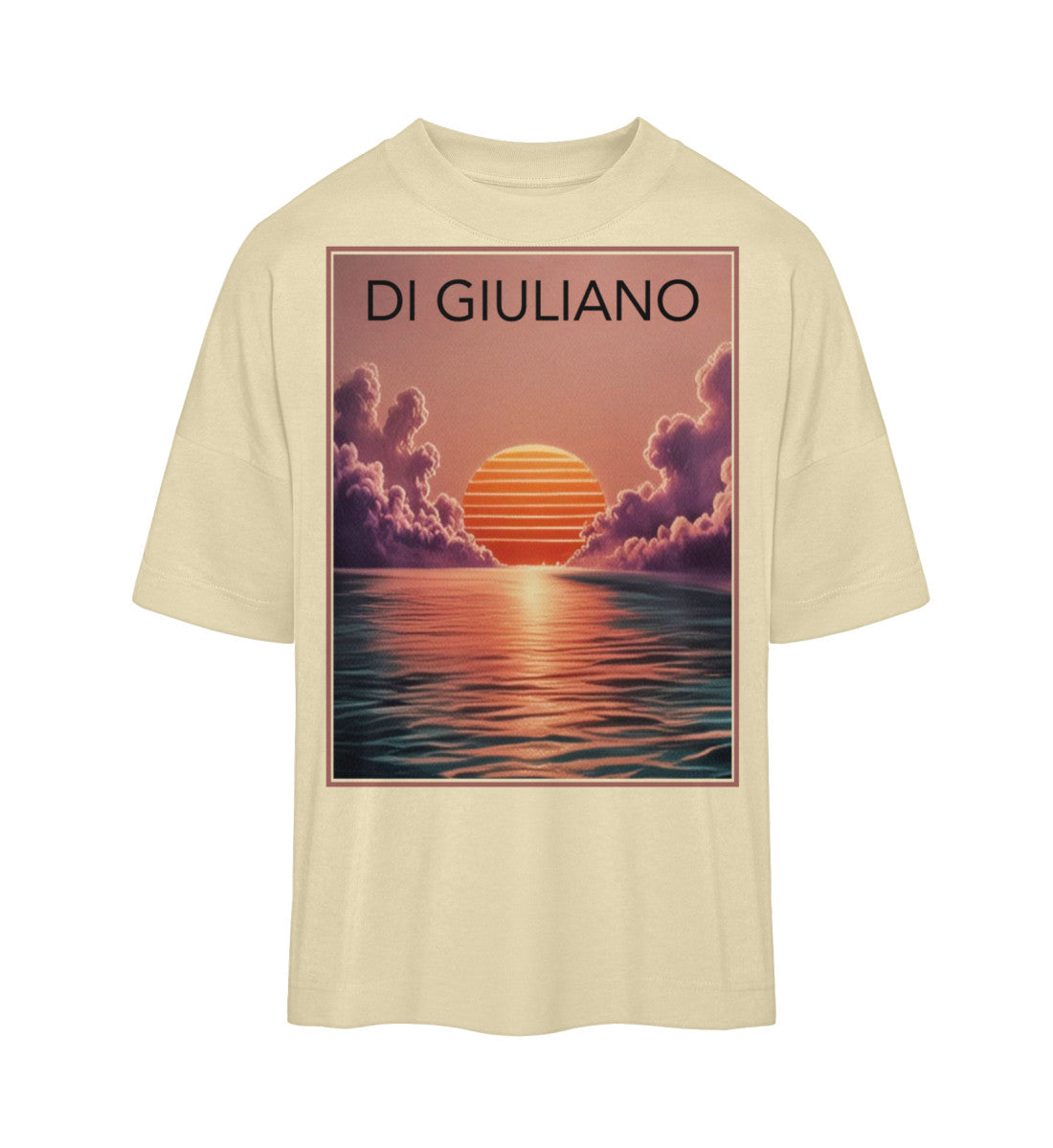 Nachhaltiges Oversize T-Shirt für Damen aus 100% Bio-Baumwolle – bequem, umweltfreundlich und stilvoll mit Aufdruck in Natur (Natural Raw-7131) von www.digiuliano.com