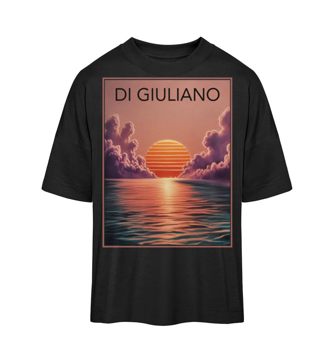 Nachhaltiges Oversize T-Shirt für Damen aus 100% Bio-Baumwolle – bequem, umweltfreundlich und stilvoll mit Aufdruck in Schwarz (Black-16) von www.digiuliano.com