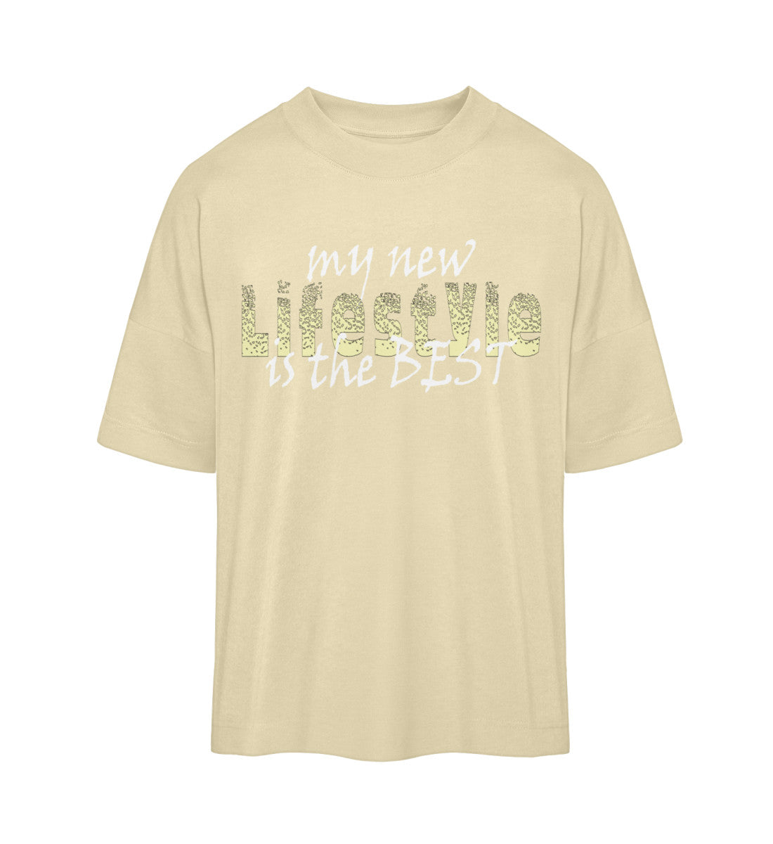 Organic Oversized T-Shirt Damen – Nachhaltig & Stylisch mit Print in Natural Raw von www.digiuliano.com