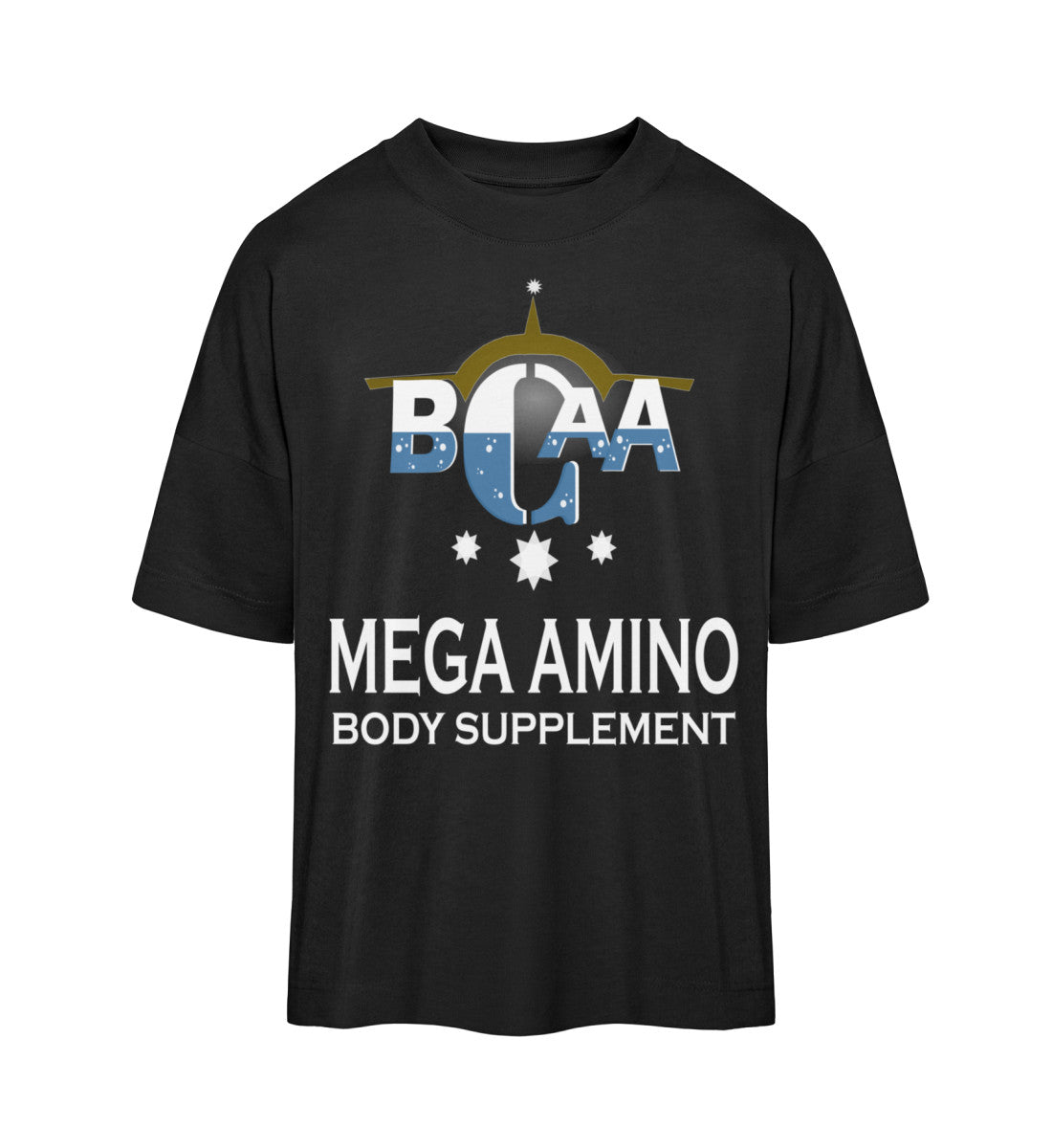 Bio Oversized T-Shirt Herren BCAA MEGA AMINO in Black-16 von www.digiuliano.com