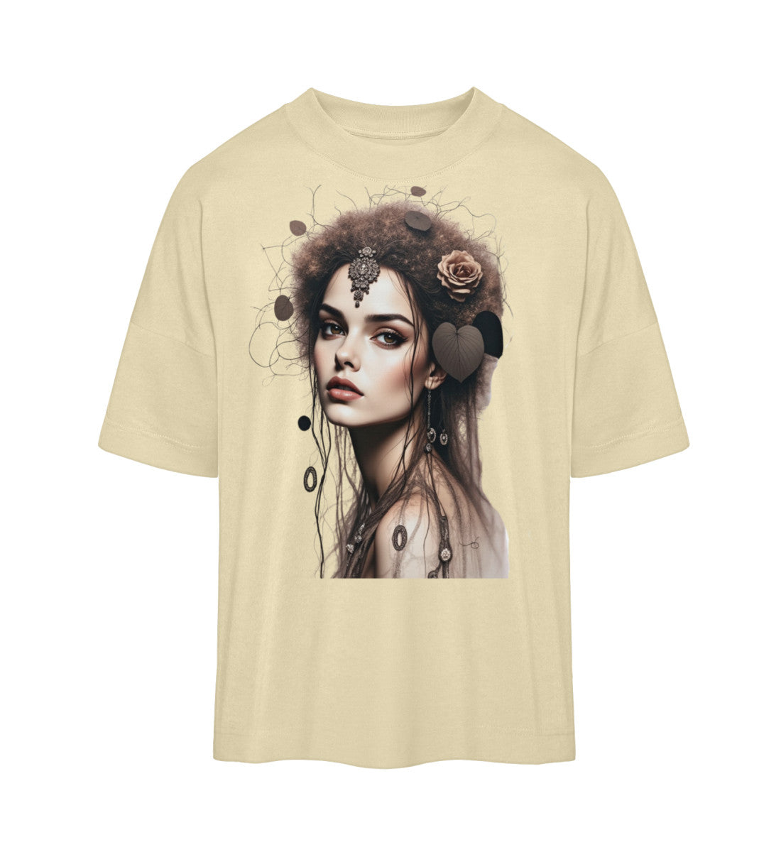 Nachhaltiges Organic Oversized Shirt aus Bio-Baumwolle in Natur (Natural Raw-7131) von www.digiuliano.com