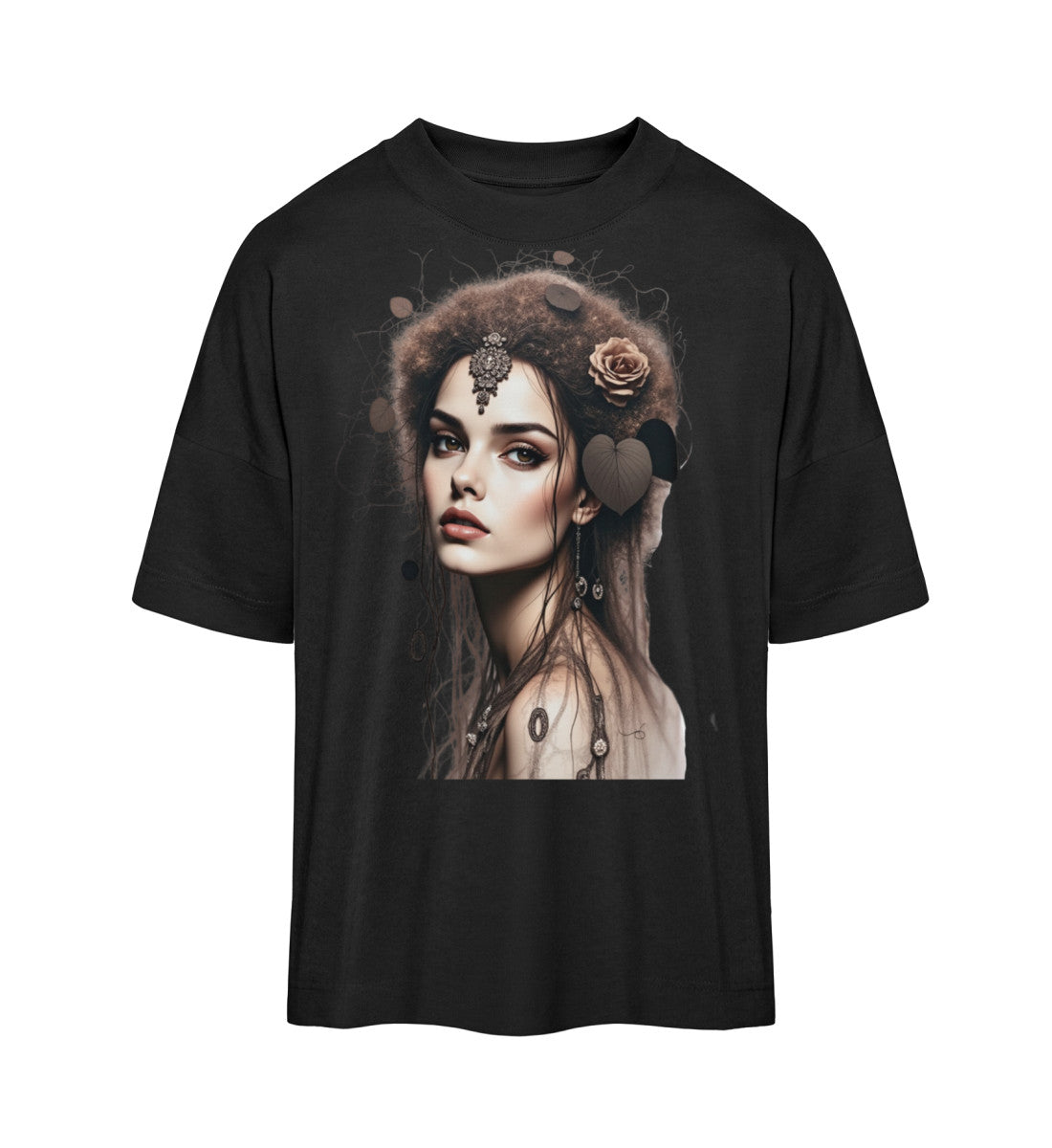 Nachhaltiges Organic Oversized Shirt aus Bio-Baumwolle Schwarz (Black-16) von www.digiuliano.com