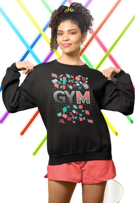 Sweatshirts Damen - Unisex Bio GYM Kollektion in Black-16 mit GYM Aufdruck von www.digiuliano.com
