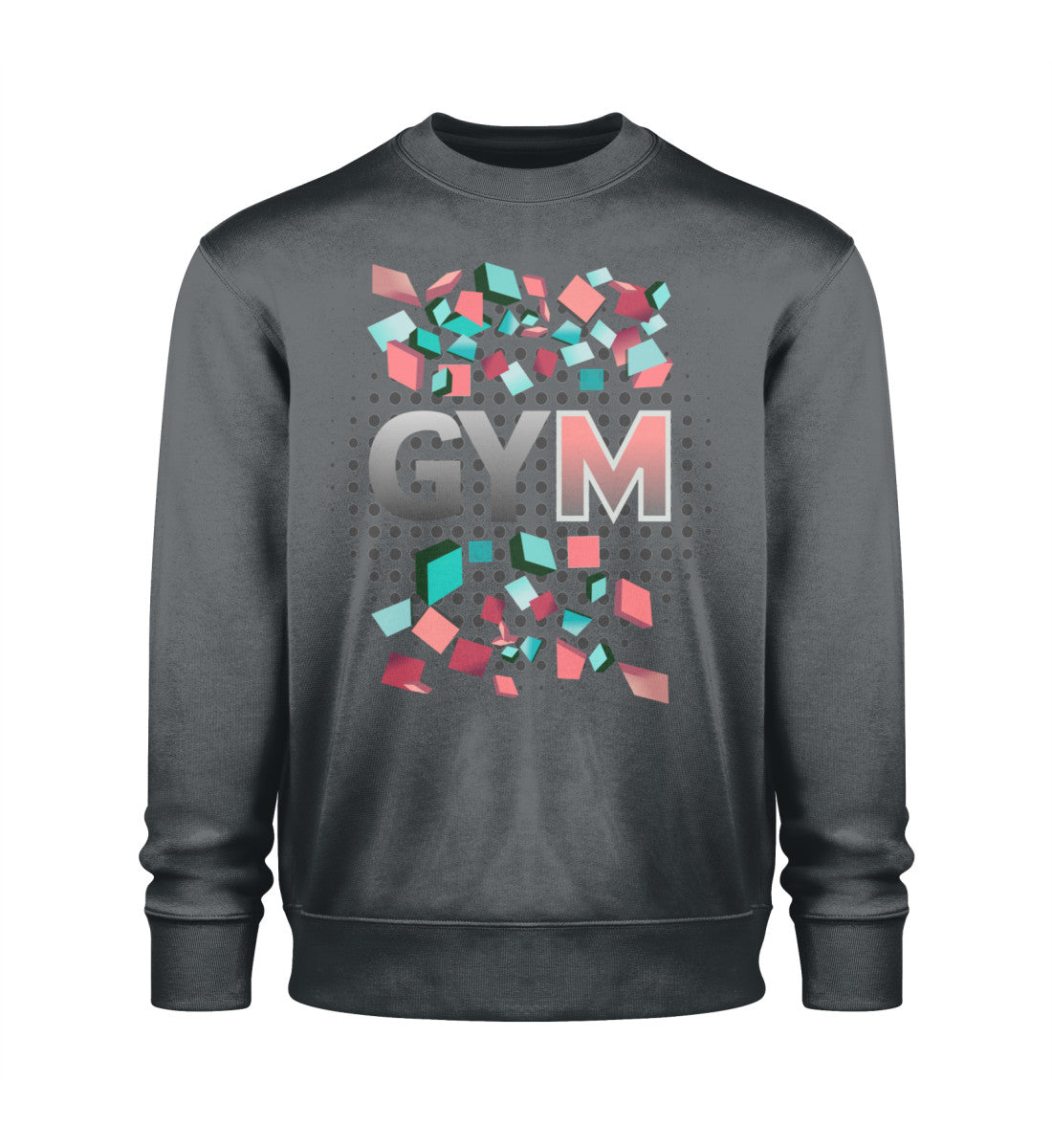 Sweatshirts Damen - Unisex Bio GYM Kollektion in India Ink Grey-7147 mit GYM Aufdruck von www.digiuliano.com