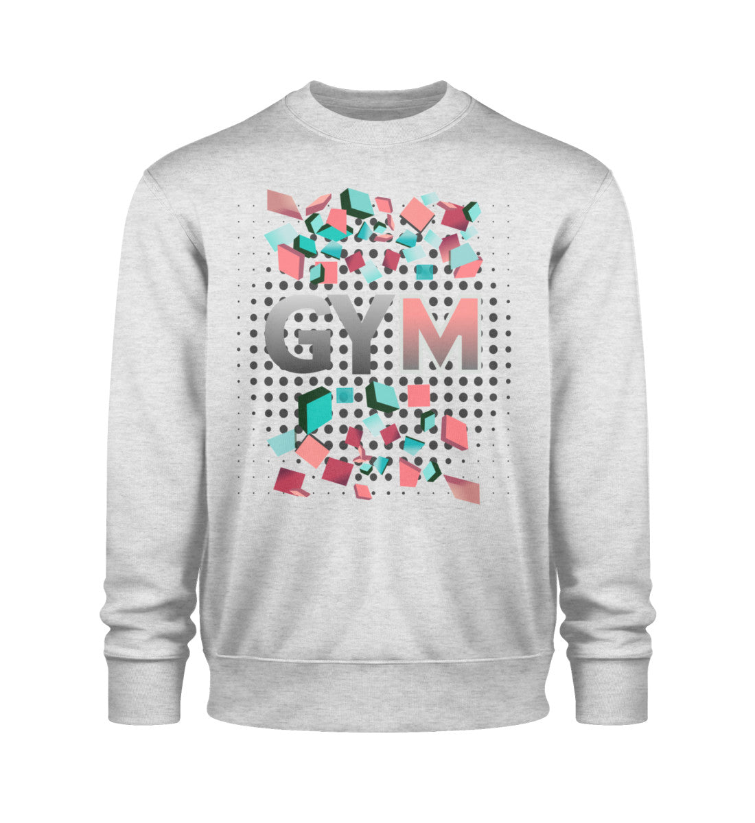 Sweatshirts Damen - Unisex Bio GYM Kollektion in Heather Grey-6892 mit GYM Aufdruck von www.digiuliano.com