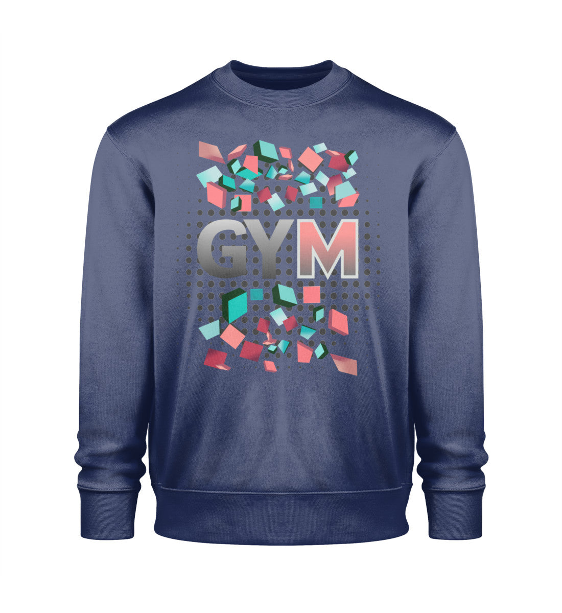 Sweatshirts Damen - Unisex Bio GYM Kollektion in French Navy-6057 mit GYM Aufdruck von www.digiuliano.com