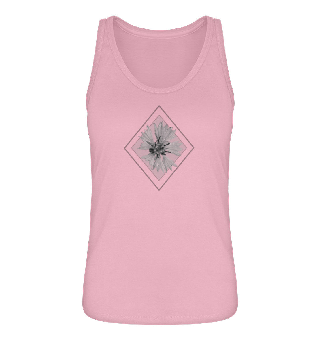 Tanktop Damen Premium Organic in Cotton Pink-6903 mit Kornblume Aufdruck von www.digiuliano.com