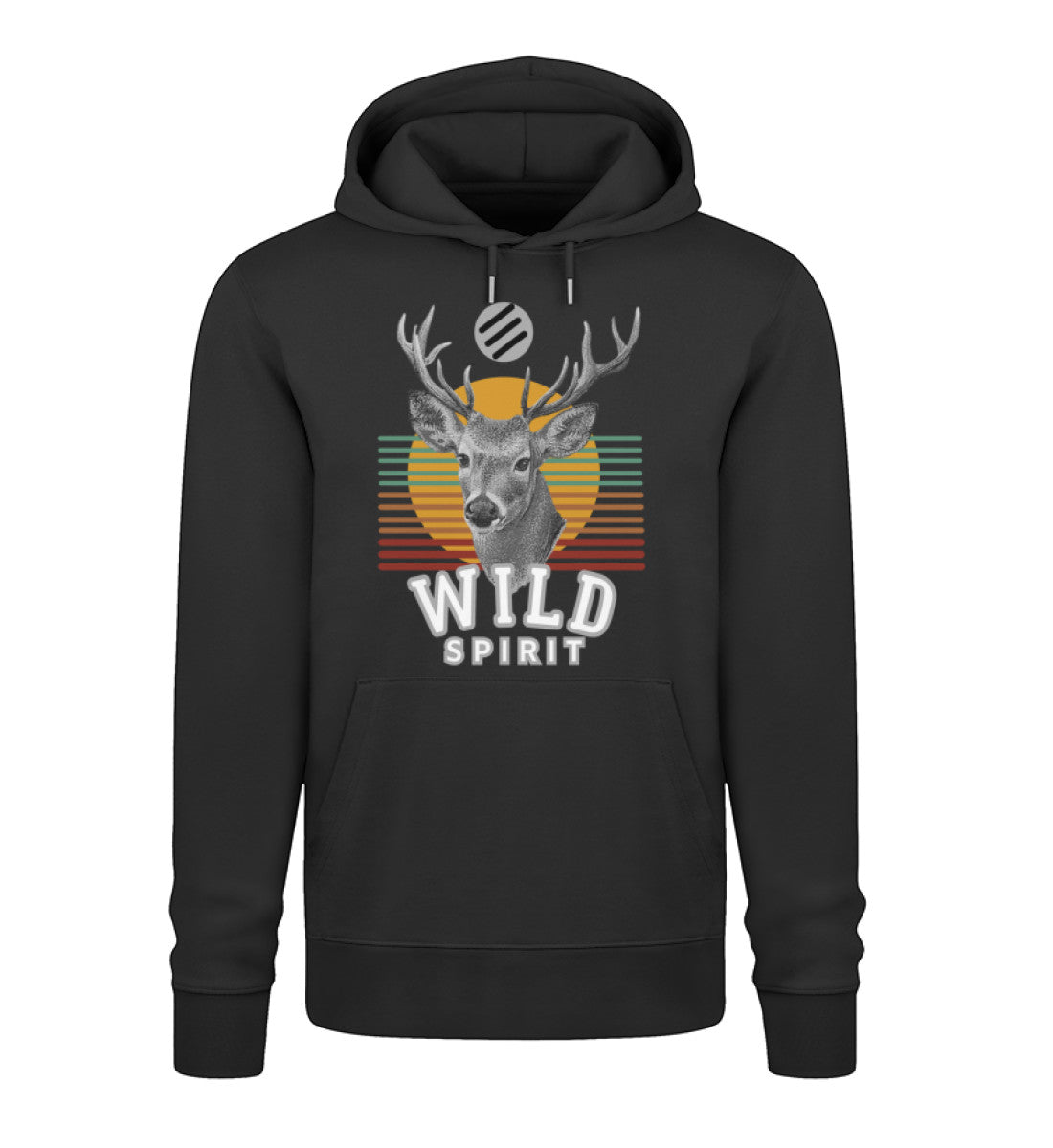 Unisex_Premium_Organic_Hoodies_Herren_100_Bio-Baumwolle_WILD-SPIRIT in Farbe black-16 mit Aufdruck WILD-SPIRIT von www.digiuliano.com