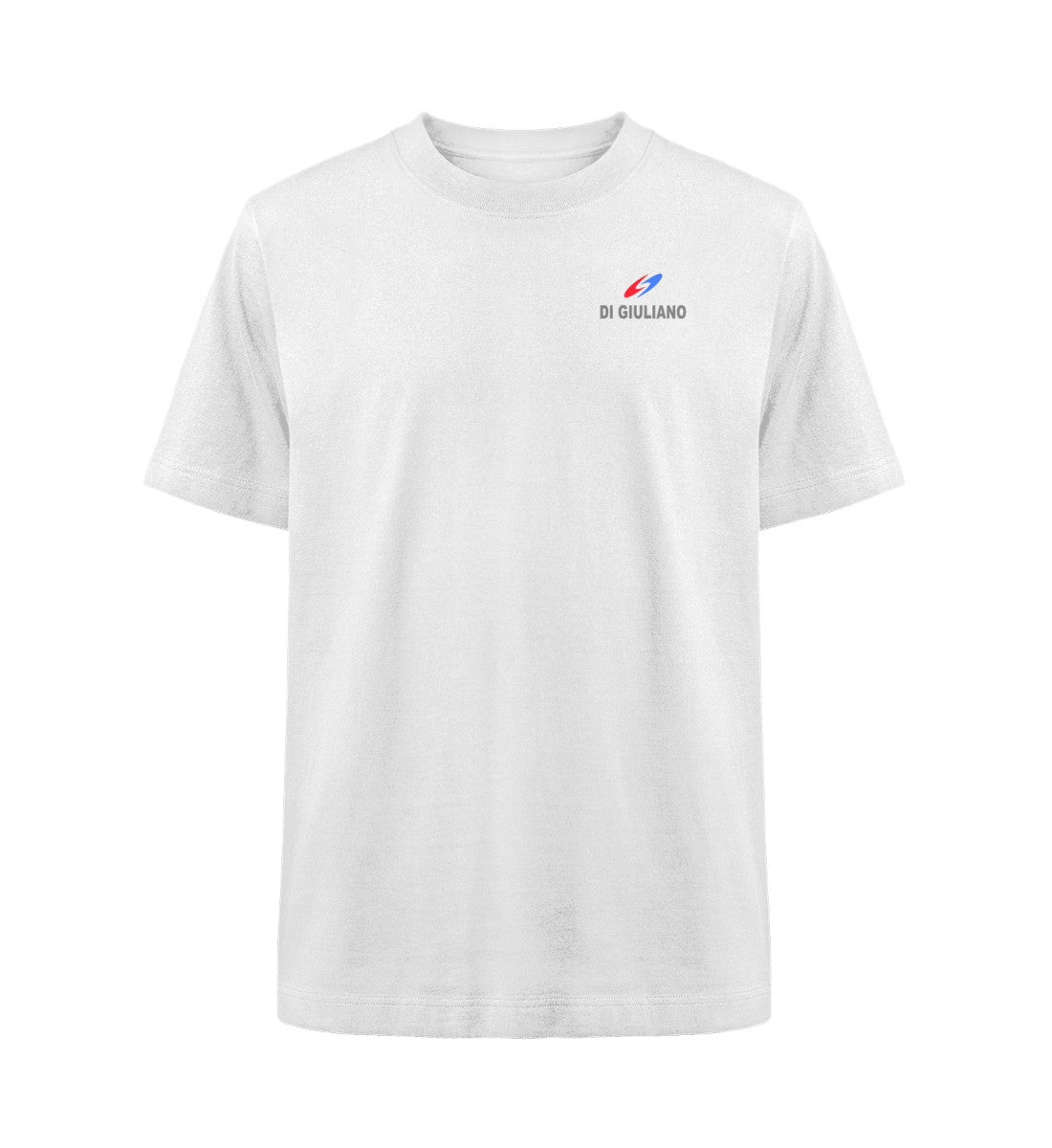 Weiss maritimes Organic Heavy Oversized Vorderteil T-Shirt mit Motiv Logo „DI GIULIANO“ , (White-3) www.digiuliano.com