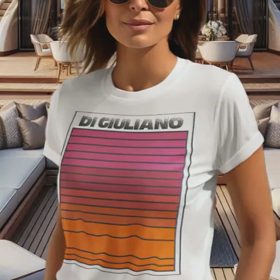 Oversized Bio T-Shirt – Retro Sunset & Maritimes Design von www.digiuliano.com