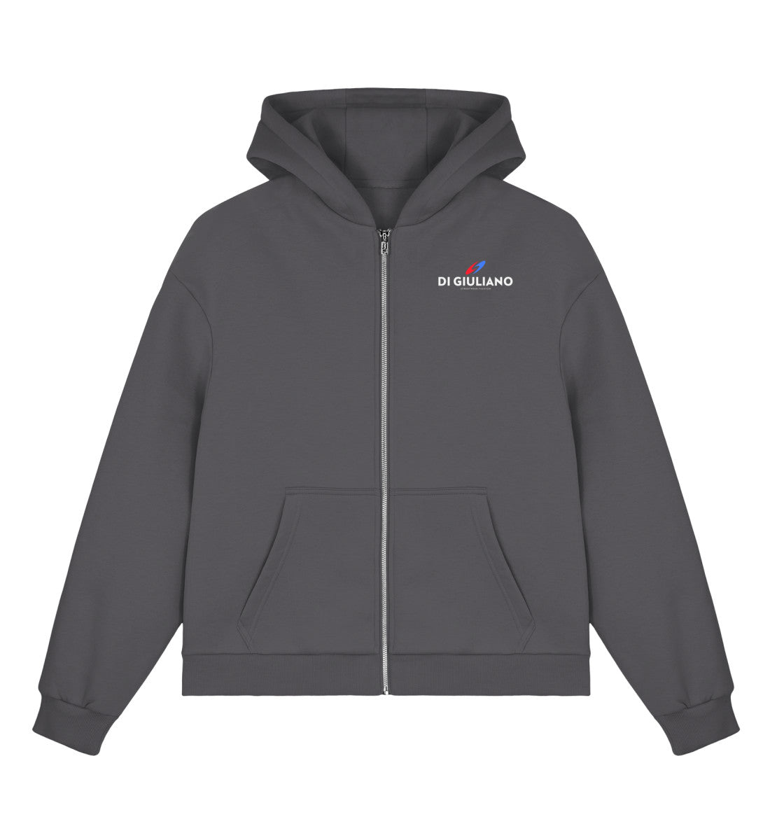 Magnet maritimer Boxcut Zipper mit Metall-Reißverschluss, Kängurutasche und kleinem bedruckten Logo auf der Brust. (Magnet-7355) www.digiuliano.com